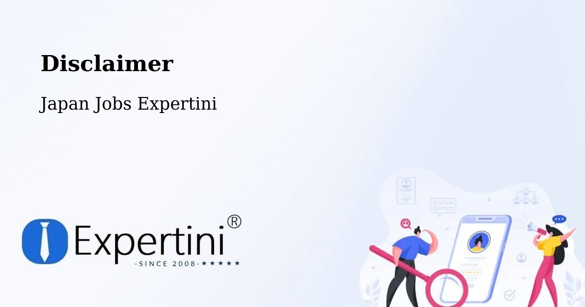 Disclaimer – Nishio - Japan Jobs Expertini